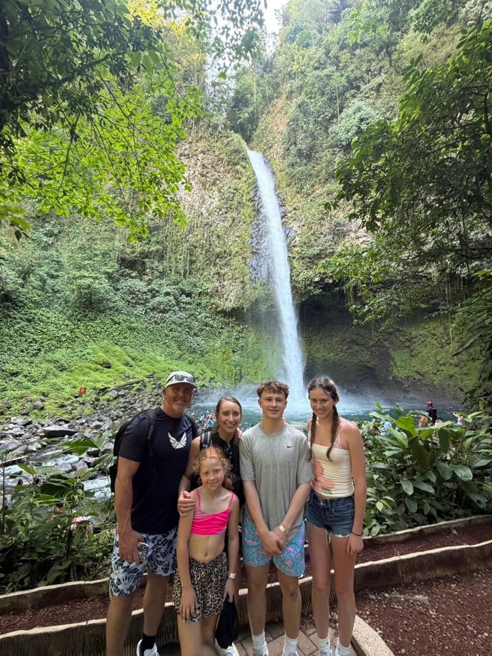 La Fortuna waterfall in the rainforest